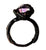 Elestial Vera Cruz Amethyst Crystal Ring, Thin Electroformed Oxidized Copper Band - Size 6
