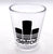 Detroit Ren Cen Shot Glass, Trefoil Parody