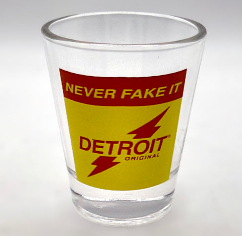 Detroit Original, poppers parody clear glass shot glass