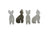 Carved Onyx Cats: (Black, Blue, White, Orange Calcite, Zebra and Amber)