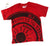 Manhole Cover Youth T-Shirt, black on red