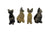 Carved Onyx Cats: (Black, Blue, White, Orange Calcite, Zebra and Amber)