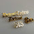 Detroit Theme Lapel Pins, Gold. Old English Script