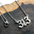 313 Old English Script Necklace, Silver