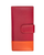 Red & Orange Large Leather Purse Wallet, Retro Interior Stripe. Astra, by Primehide UK