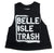 Belle Isle Trash, Women's Raw Edge Racerback Tank Top