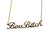 Gold Boss Bitch Script Necklace, by Well Done Goods