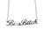 Silver Boss Bitch Script Necklace, by Well Done Goods