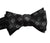 Black D Dot Bow Tie. Old English Detroit D Pattern Bow Tie