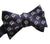 D Dot. Old English Detroit D Pattern Bow Tie, Navy Blue. By Cyberoptix