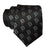 Black on black D Dot, Old English Detroit D Pattern Printed Necktie