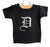 Old English D, silver print on black, Detroit Kid's Tee. Well Done Goods by Cyberoptix