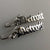 Old English Detroit Script Dangle Earrings