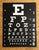 Black and white Screen Printed Eye Chart Poster