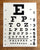 Black and white Silkscreened Eye Chart Poster