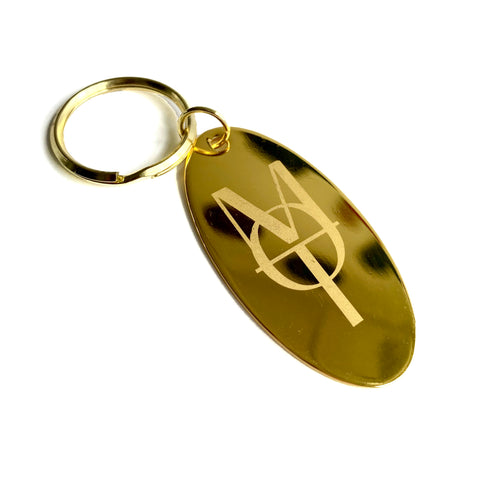 MOT Oval Brass Keychain