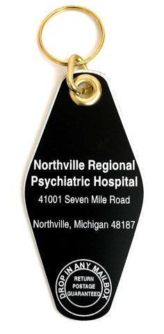Northville Regional Psychiatric Hospital Motel Style Keychain, Well Done Goods