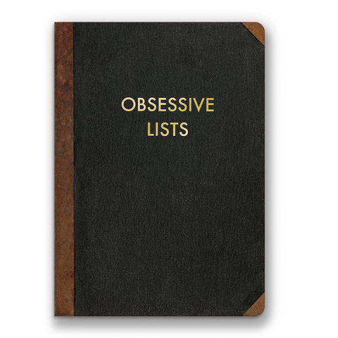 Obsessive Lists Lined Journal with Gold Foil Stamping by The Mincing Mockingbird