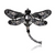 Rhinestone Dragonfly Lapel Pin, Brooch