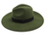 olive green wool cowboy hat, black band