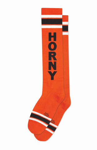 HORNY Athletic Knee Socks. By Gumball Poodle, Made in USA!