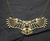 Wireframe Owl Necklace, gold. Well Done Goods