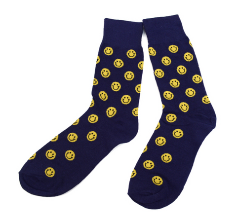 Acid House Smiley Face Socks, Fancy Men's Socks by Parquet