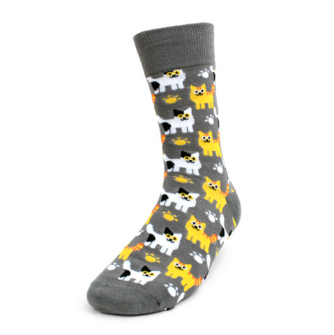 Kitten Socks, Parquet Fancy Men's Socks