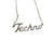 Silver Techno Script Necklace, Music Lover Name Pendant, by Well Done Goods