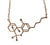 THC Molecule Necklace, gold. Well Done Goods