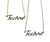Techno Script Necklaces, Music Lover Name Pendant, by Well Done Goods