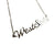 West Side Script Necklace, silver. Detroit Neighborhood Name Pendant, by Well Done Goods