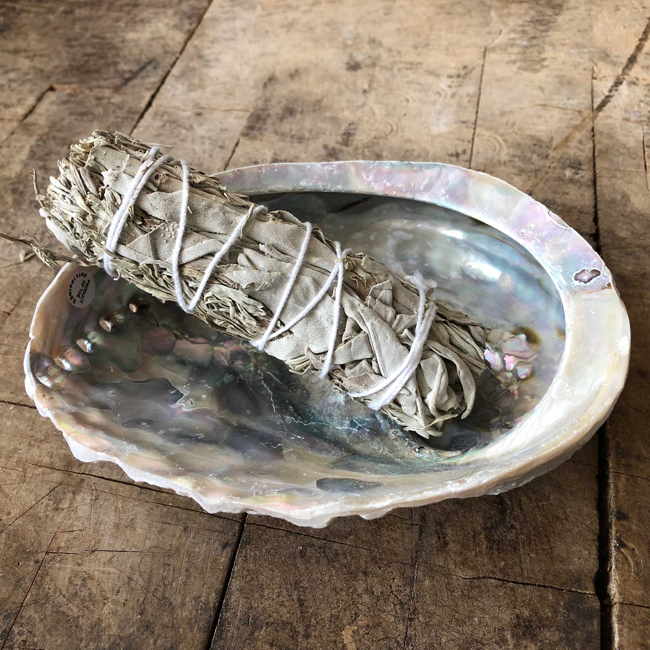 Abalone Smudge Dish, 5"6" Natural Shell Smudging Bowl