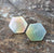 Abalone Stud Earrings, mother of pearl hexagon studs