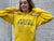 Acid House (Waffle) Hoodie, Pullover Yellow Women's Hooded Sweatshirt