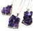 Amethyst Crystal Cluster Pendant, Silver Chain Necklace, by Well Done Goods