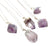 Amethyst Point Pendant, Silver Electroplated Necklace, by Well Done Goods