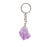 Amethyst Crystal Point Stone Keychain, Well Done Goods