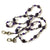 Amethyst & Pearl Macramé Mask Holder, stone beads mask leash