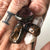 Triple Stone Ring: Amethyst, Citrine, Quartz Crystal - Copper