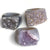 Amethyst Raw Stone Druzy Statement Ring, Smaller Crystals