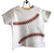 Baseball Stitching Toddler T-Shirt, rust print on white. Well Done Goods