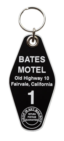 Bates Motel Keychain Tag, Room 1, Black and White, by Well Done Goods