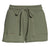 Manhole Cover Women's Fleece Shorts, Military Green - Plain front