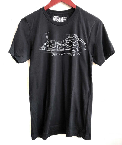 River Goods, – Map Belle Cyberoptix Well T-Shirt. Isle Done by Well Tee, Detroit Goods Done