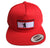 Berlin City Flag Patch, Snapback Hat, red. Well Done Goods