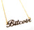 Gold Bitcoin Script Necklace, Cryptocurrency Pendant,  by Well Done Goods