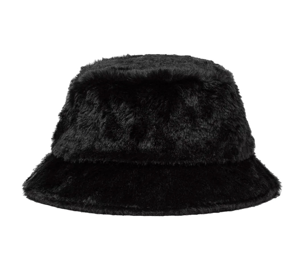 Solid Color Fuzzy Bucket Hats, Faux Fur - Black, Dusty Pink & More! Black