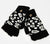 Black Leopard Print Fingerless Gloves