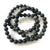 Black Banded Agate, Stone Bead Mala Stretch Bracelet